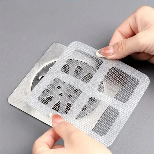 Anti-blocking Disposable Hair Catchers Mesh Filter Mesh Stickers Shower Drain Cover Bathroom.