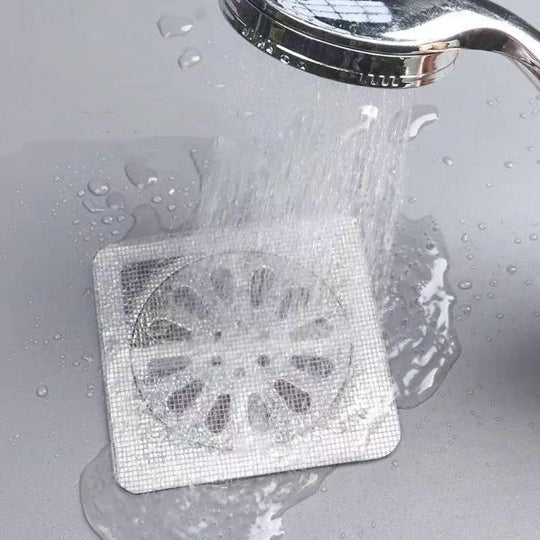 Anti-blocking Disposable Hair Catchers Mesh Filter Mesh Stickers Shower Drain Cover Bathroom.