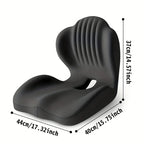 Ergonomic Memory Foam Seat Cushion with Lumbar Support – Pressure Relief, Height Boost, Universal Fit