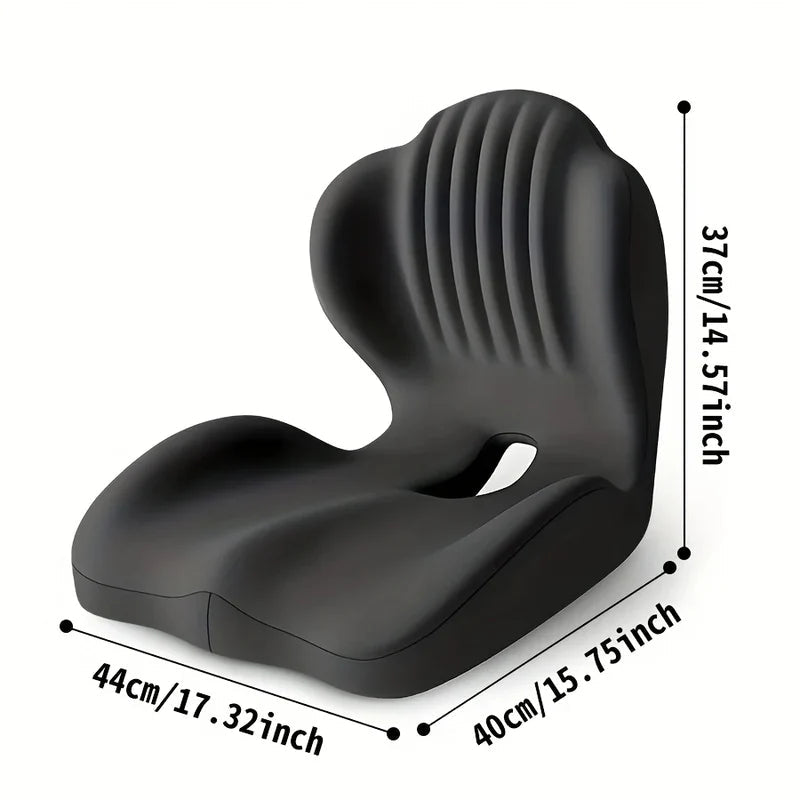 Ergonomic Memory Foam Seat Cushion with Lumbar Support – Pressure Relief, Height Boost, Universal Fit