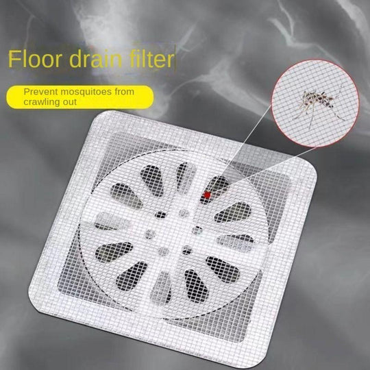 Anti-blocking Disposable Hair Catchers Mesh Filter Mesh Stickers Shower Drain Cover Bathroom.