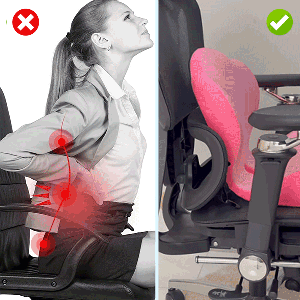 Ergonomic Memory Foam Seat Cushion with Lumbar Support – Pressure Relief, Height Boost, Universal Fit