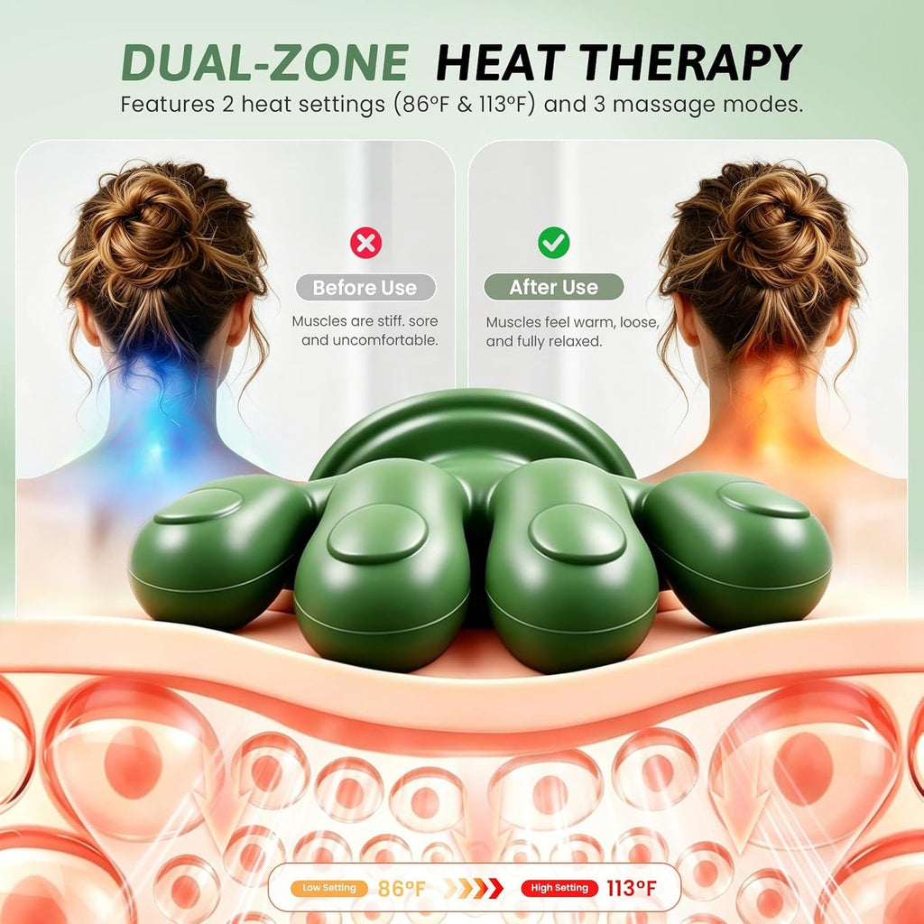 4D Neck & shoulder Massager with Heat,  Back & Hand Massager, Pain Relief, Muscle Relaxation