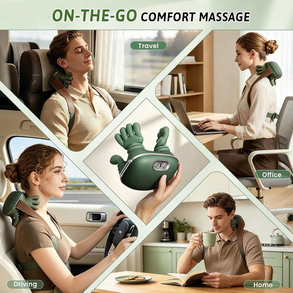 4D Neck & shoulder Massager with Heat,  Back & Hand Massager, Pain Relief, Muscle Relaxation