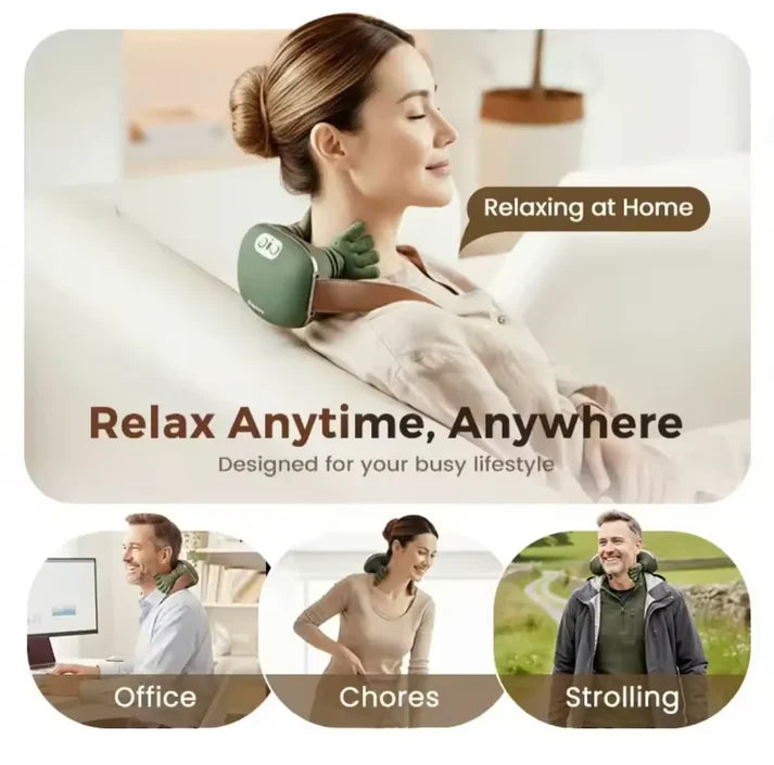 4D Neck & shoulder Massager with Heat,  Back & Hand Massager, Pain Relief, Muscle Relaxation
