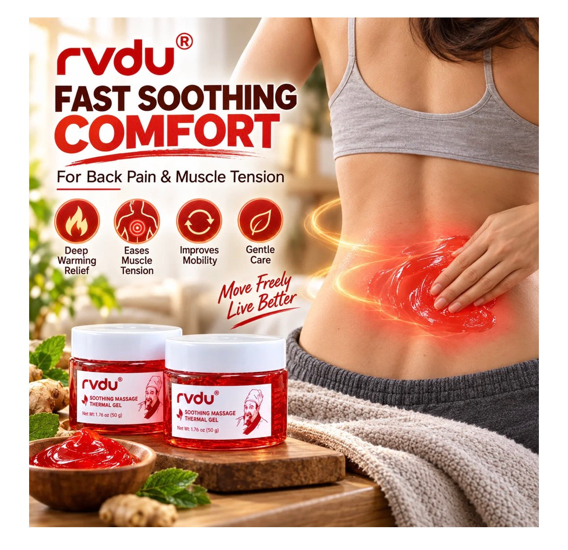 RVDU Massage Thermal Gel
