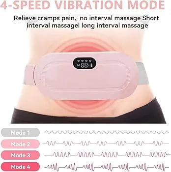 Rechargeable Heating Belt for Menstrual & Back Pain – 3 Heat / 4 Vibration Modes