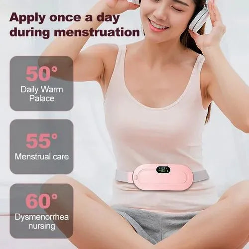 Rechargeable Heating Belt for Menstrual & Back Pain – 3 Heat / 4 Vibration Modes