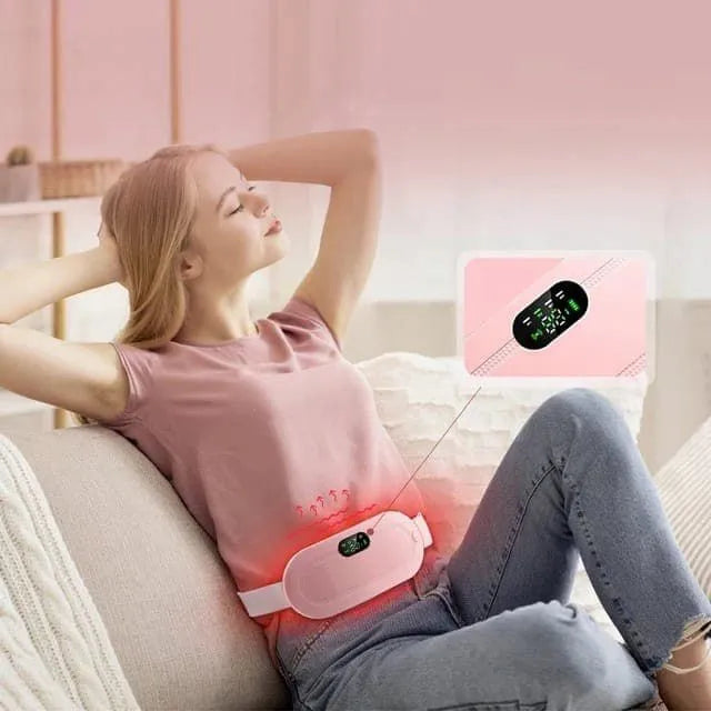 Rechargeable Heating Belt for Menstrual & Back Pain – 3 Heat / 4 Vibration Modes